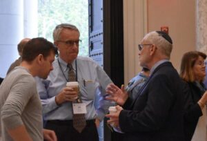 Image of discussion featuring Michael Zemel at a previous conference on healthy longevity by the Kitalys Institute