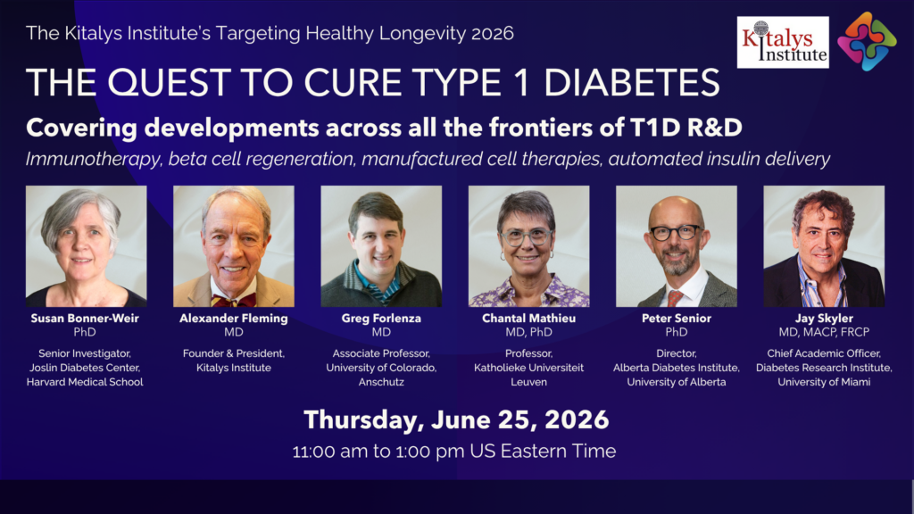 The Quest to Cure Type 1 Diabetes, a free virtual webinar on 6/25/26 from 11am to 1pm